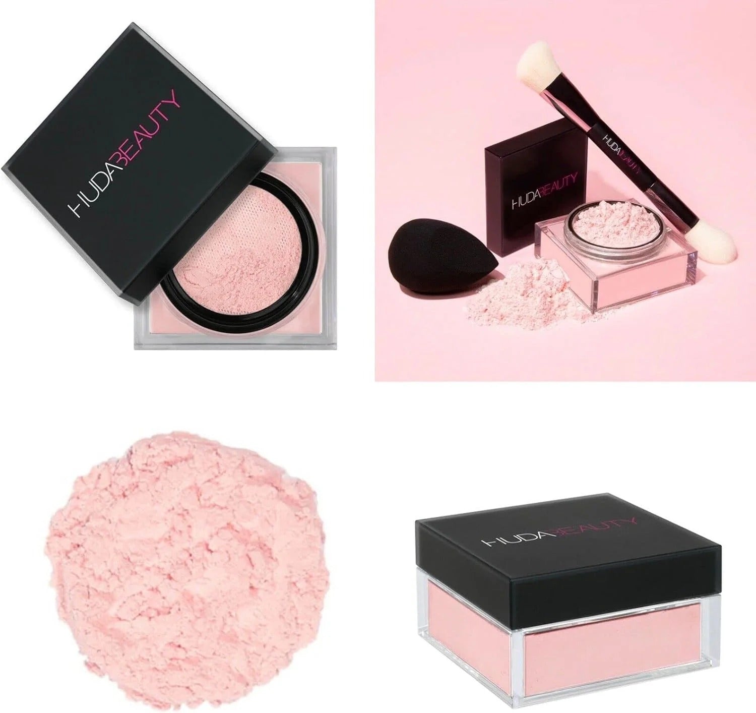 HUDA BEAUTY Easy Bake Loose Baking & Setting Powder Full Size - CHERRY BLOSSOM (Sheer Soft Pink) - EZ Routes LLC