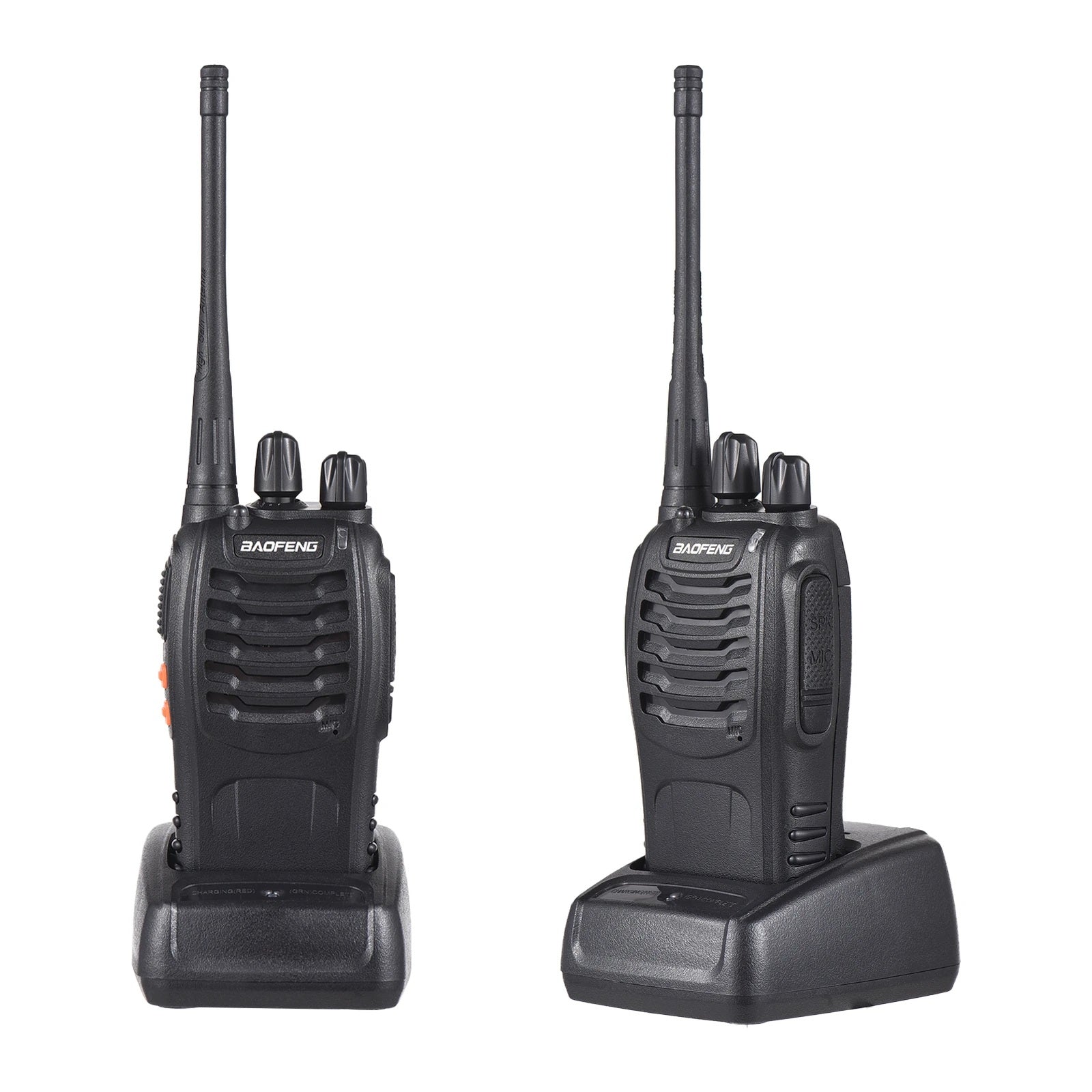 Smarthome Walkie Talkie 5Km Long Range Two - Way Portable CB Radio BF - 888S Portable Two - Way Radio with 16 Channel Walkie Talkie (Black, 2 Pieces) - EZ Routes LLC