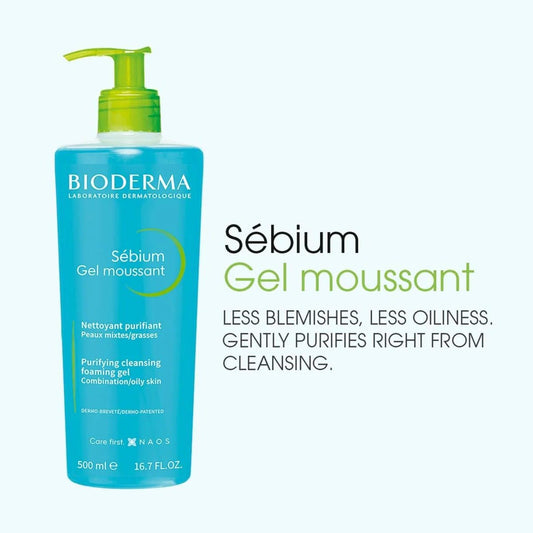 Bioderma Sebium Purifying Cleansing Foaming Gel - Combination to Oily Skin, 500ml - EZ Routes LLC