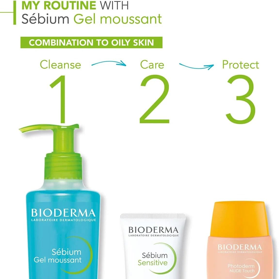 Bioderma Sebium Purifying Cleansing Foaming Gel - Combination to Oily Skin, 500ml - EZ Routes LLC