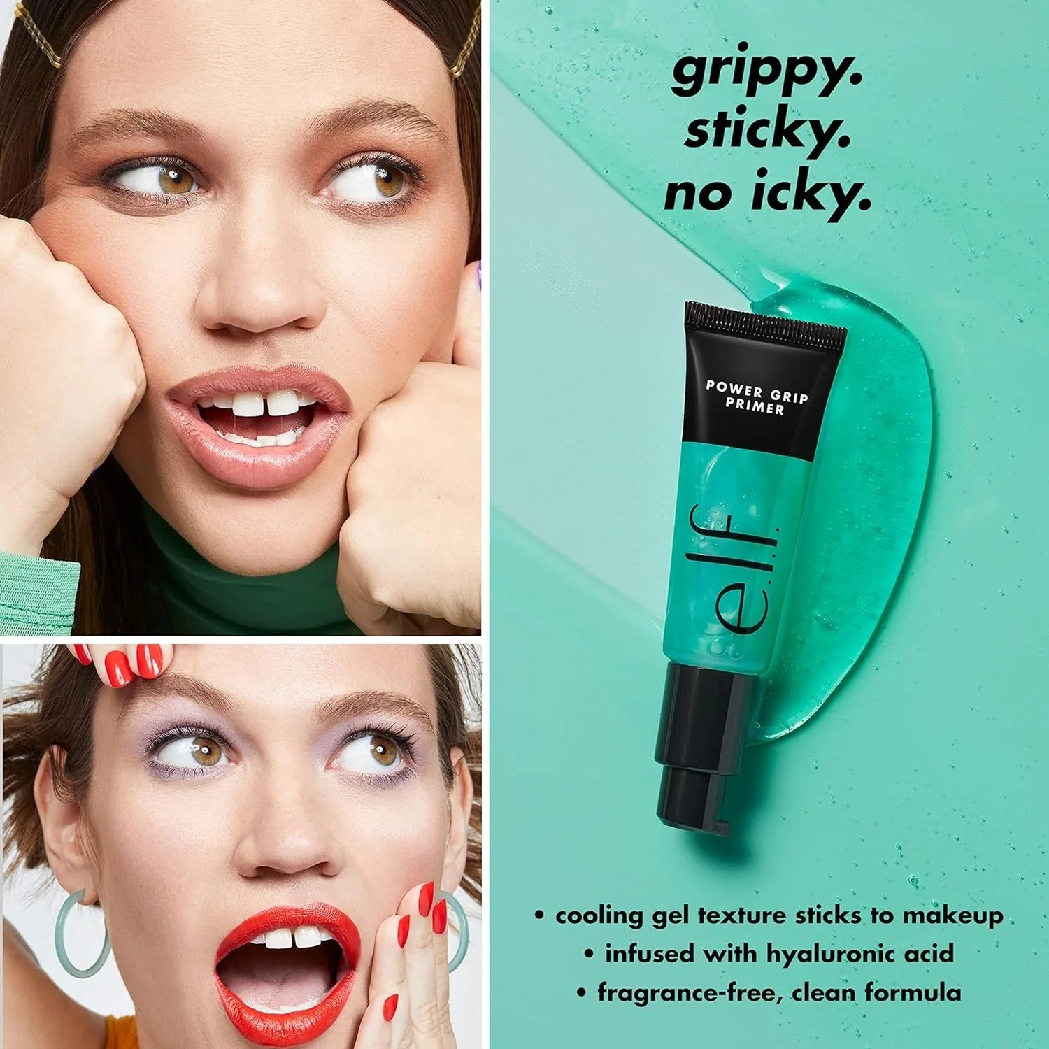 e.l.f. Power Grip Primer, Gel - Based & Hydrating Face Primer For Smoothing Skin & Gripping Makeup, Moisturizes & Primes, 0.811 Fl Oz (24 ml) - EZ Routes LLC