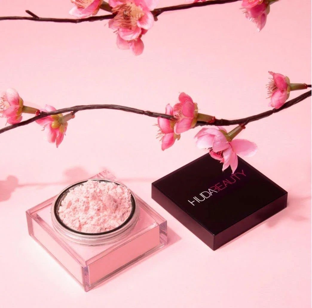 HUDA BEAUTY Easy Bake Loose Baking & Setting Powder Full Size - CHERRY BLOSSOM (Sheer Soft Pink) - EZ Routes LLC