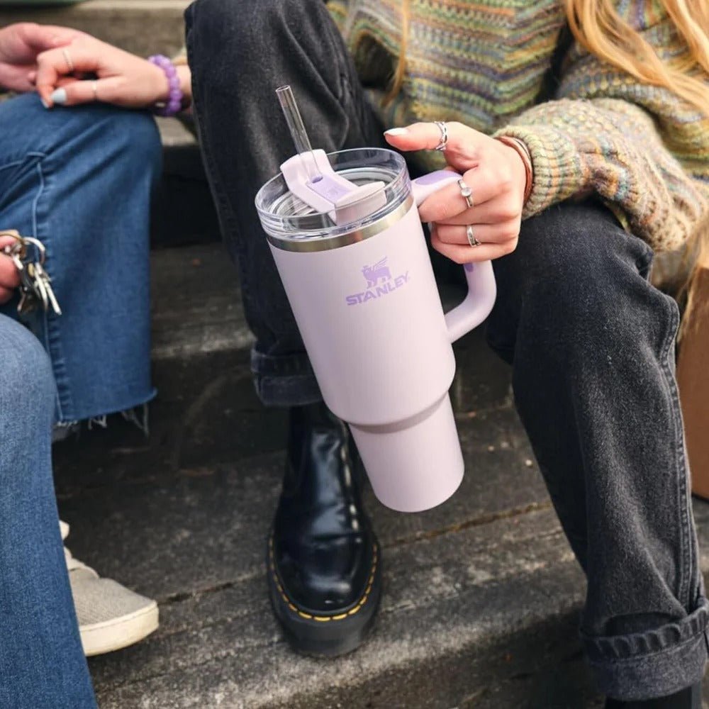 Stanley Quencher H2.0 FlowState Stainless Steel Vacuum Insulated Tumbler with Lid and Straw for Water, Iced Tea or Coffee, Smoothie and More, Orchid, 40 oz - EZ Routes LLC